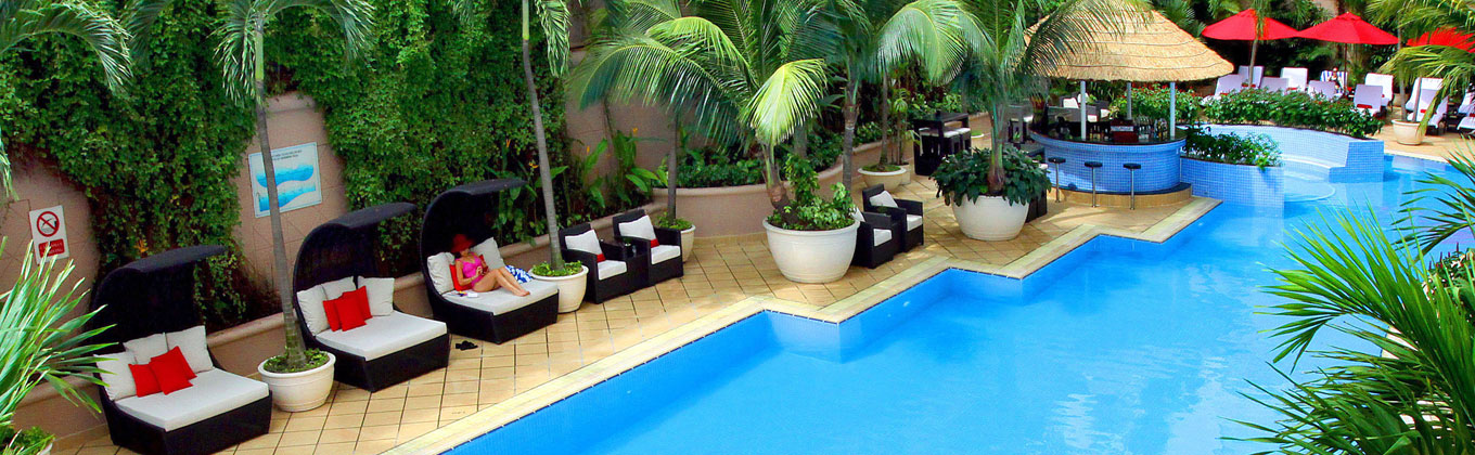 Fitness Centre and Swimming Pool at Caravelle 5 Star Luxury Hotel, Saigon