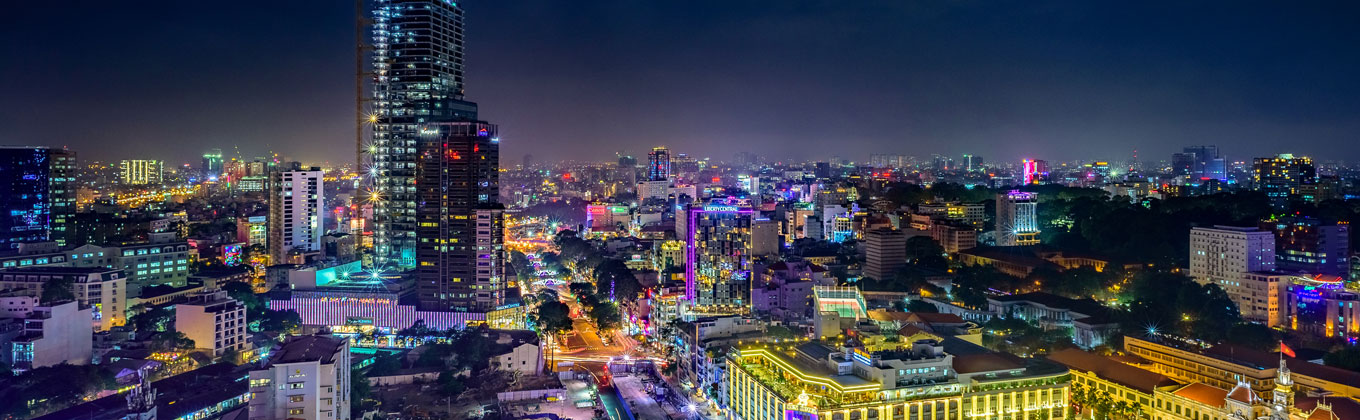 Caravelle in the heart of Saigon aerial view