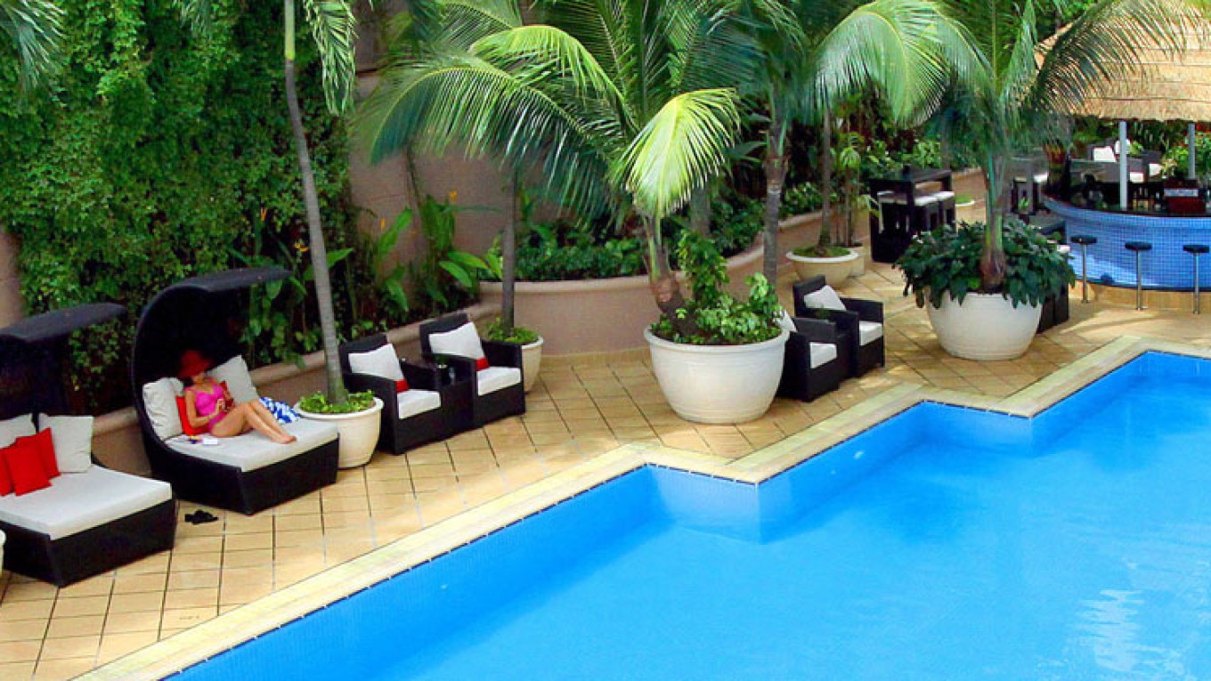 Fitness Centre and Swimming Pool at Caravelle 5 Star Luxury Hotel, Saigon