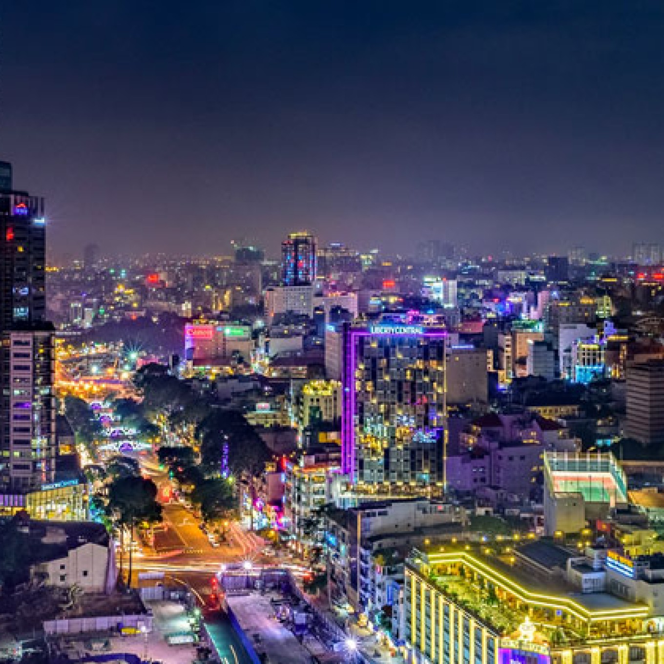 Caravelle in the heart of Saigon aerial view